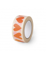 P63.041.050 Paper Tape - Hearts - Deep Orange