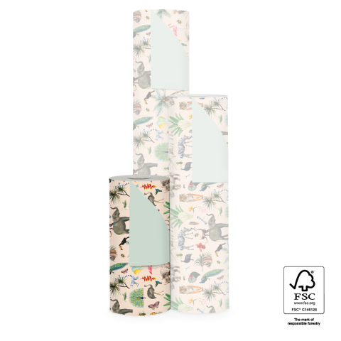 P15.255.030 Inpakpapier - Jungle Beige - Pistache