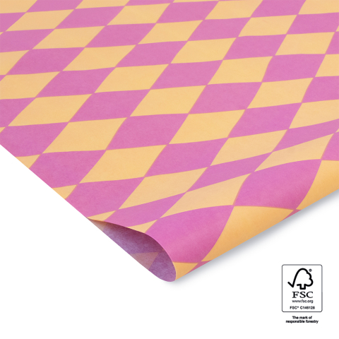 P45.211.070 Tissue Paper - Harlequin - Pink/Peach