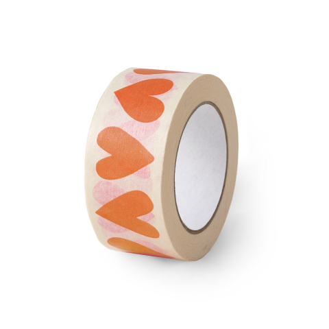 P63.041.050 Paper Tape - Hearts - Deep Orange