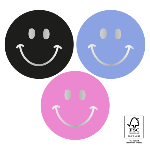 P74.402.250 Stickers Multi - Smiley Silver