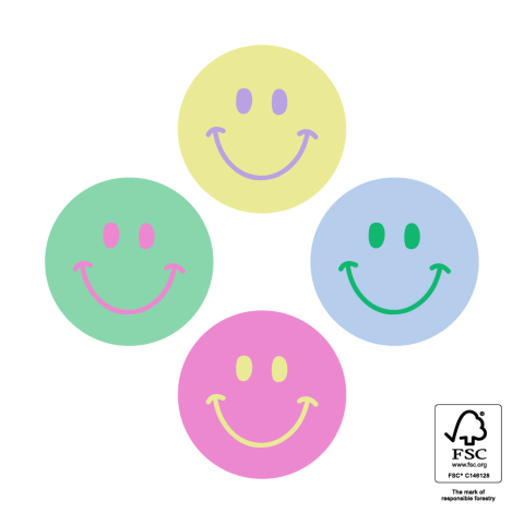 P74.407.250 Stickers Multi - Smiley Mini Pastel