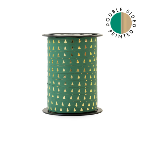 P39.318.180 X-mas Lint - Paporlene - Tree - Forest Green - Gold