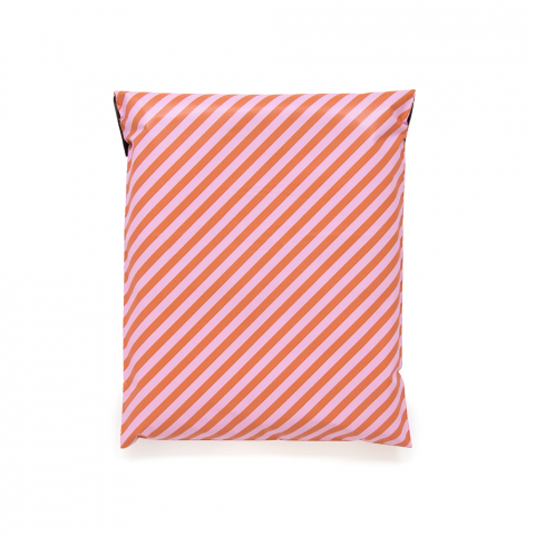 P49.007.040 Verzendzakken Recycled M - Stripe Coral/Pink - 33 x 40 cm