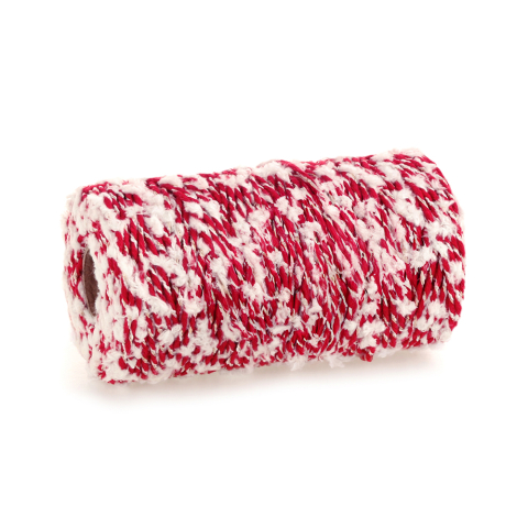 P60.126.100 Touw - Twist Fluffy - Red/White/Gold