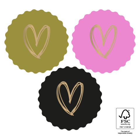 P74.372.250 Stickers Multi - Heart Gold - Joy