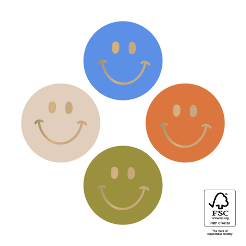 P74.380.250 Stickers Multi - Smiley Mini Gold - Calm