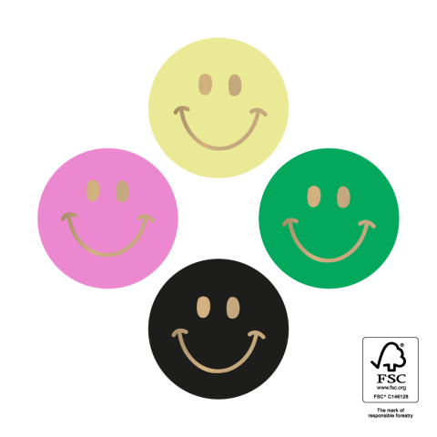 P74.381.250 Stickers Multi - Smiley Mini Gold - Bright