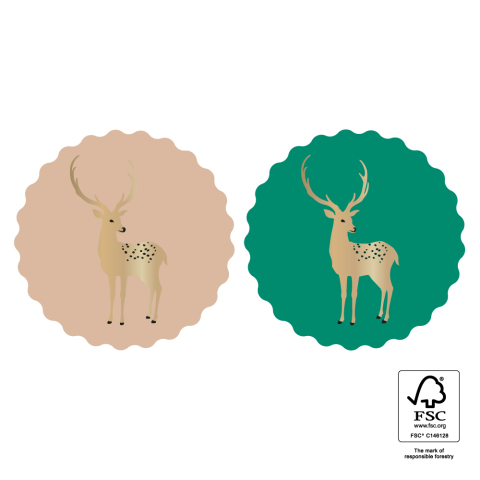 P74.392.250 Stickers Duo - Reindeer Gold