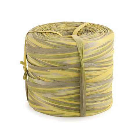 Paper - Raphia - Yellow/Olive